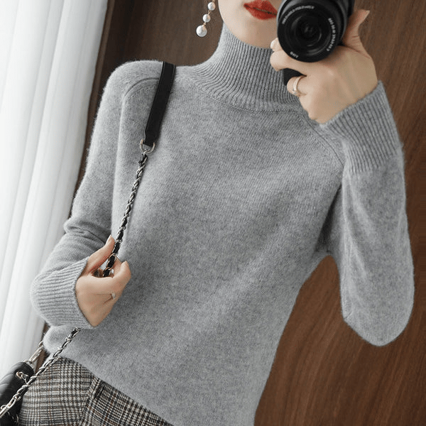 ✨This month's best-selling products💥Women;S Solid Turtleneck Cashmere Knit Sweater