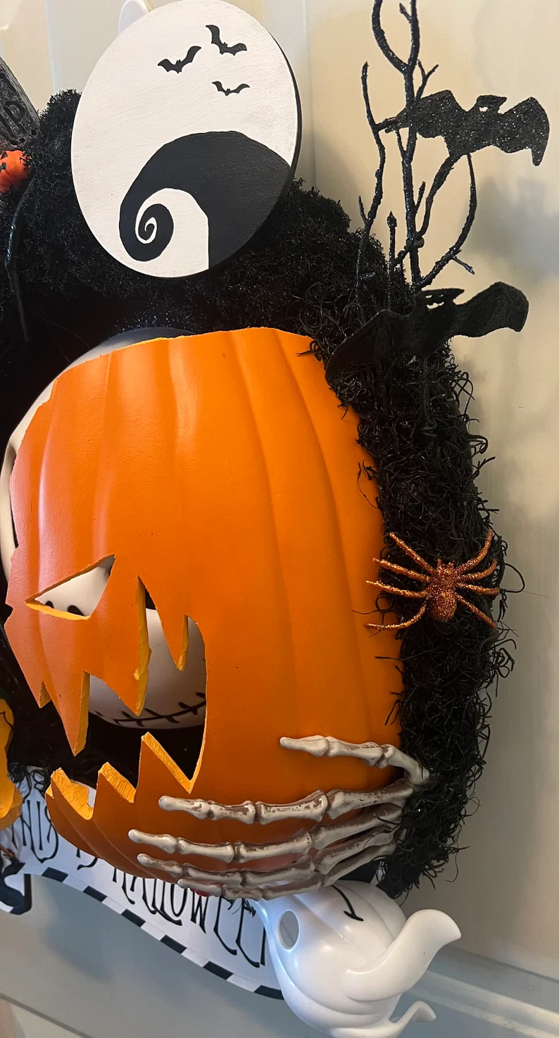 🎃Early Halloween Sale 💀Scary spooky pumpkin wreath🔥Buy 2 Get Extra 10% OFF & FREE SHIPPING