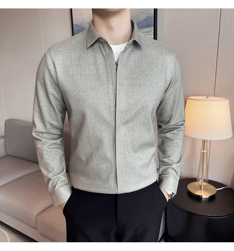 🛒Almost sold out!🔥NEW Men's casual zipper long sleeve shirt(FREE SHIPPING)