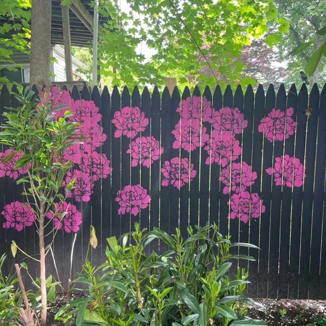 Garden Fence Large Flower Stencils - DIY Decoration