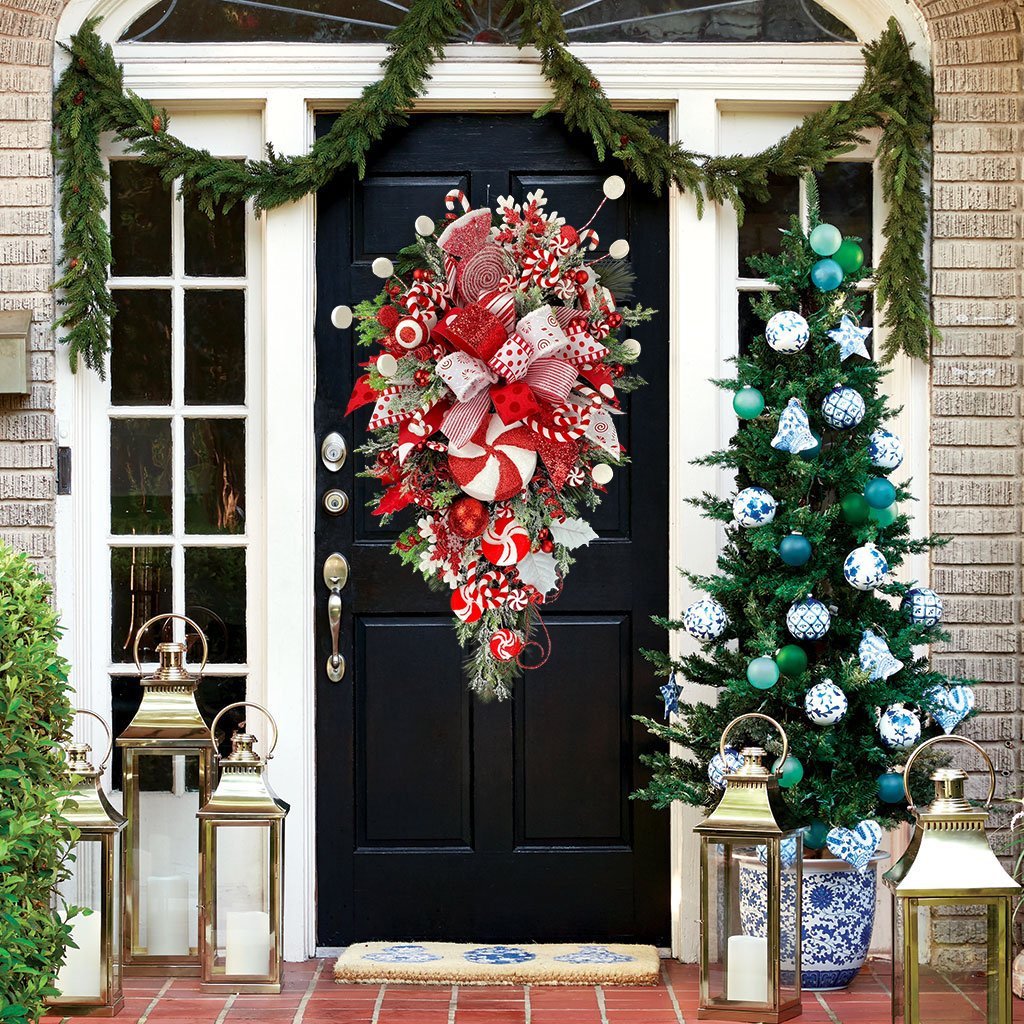 SALE 49% OFF-Candy Cane Christmas Wreath