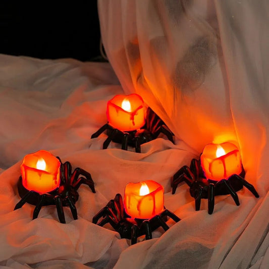 ⚡Halloween LED Pumpkin Lamp with Creepy Spider