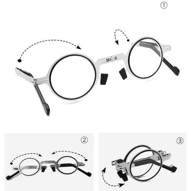 Hot Sell - Ultra Light Titanium Material Screwless Foldable Reading Glasses