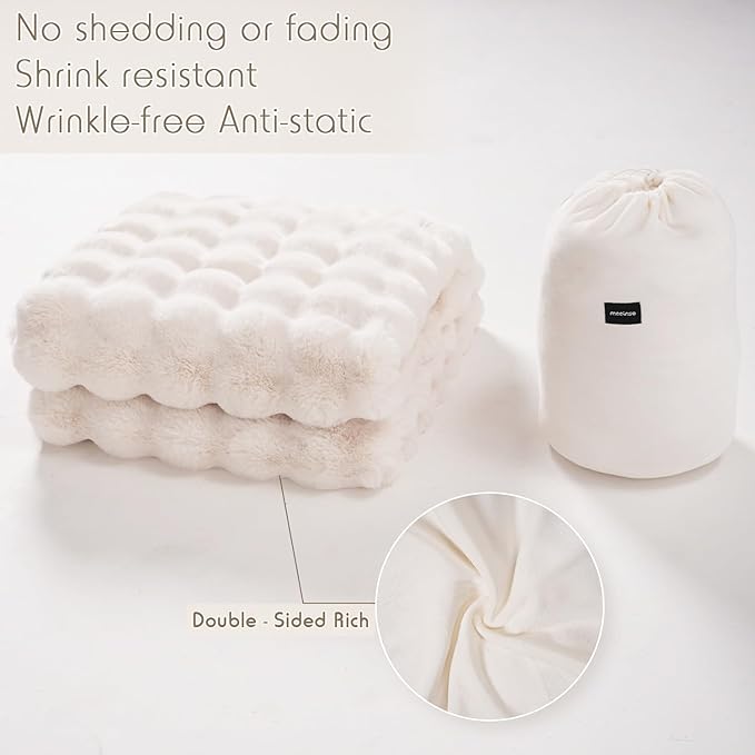 [🔥Final 24-hour Preferential Deal🔥]🎄Popular thickened rabbit plush nap blanket, flannel milk velvet cover blanket