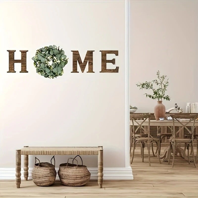 🌸HOME Wooden Letter Sign: Modern Farmhouse Wall Decor