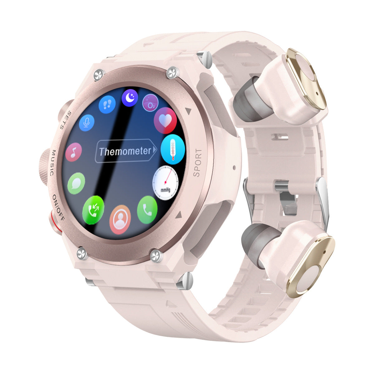 Smartwatch with Wireless Earphones(Works with iPhone & Android)