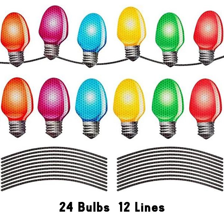 Magnet Reflective Light Bulb Decorations