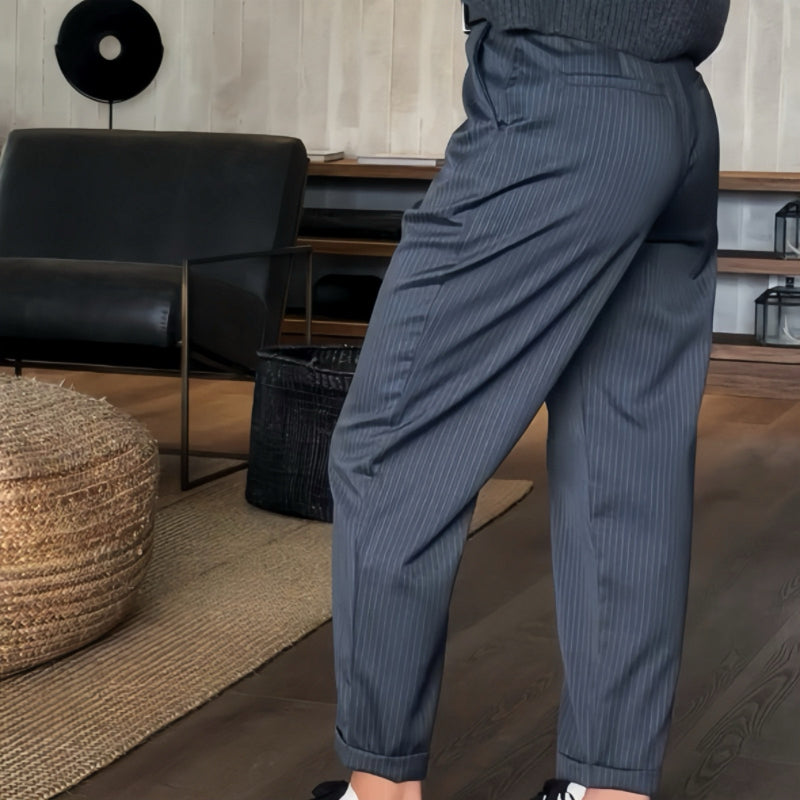 🔥Women's High Waist Casual Straight Blazer Pants🍃