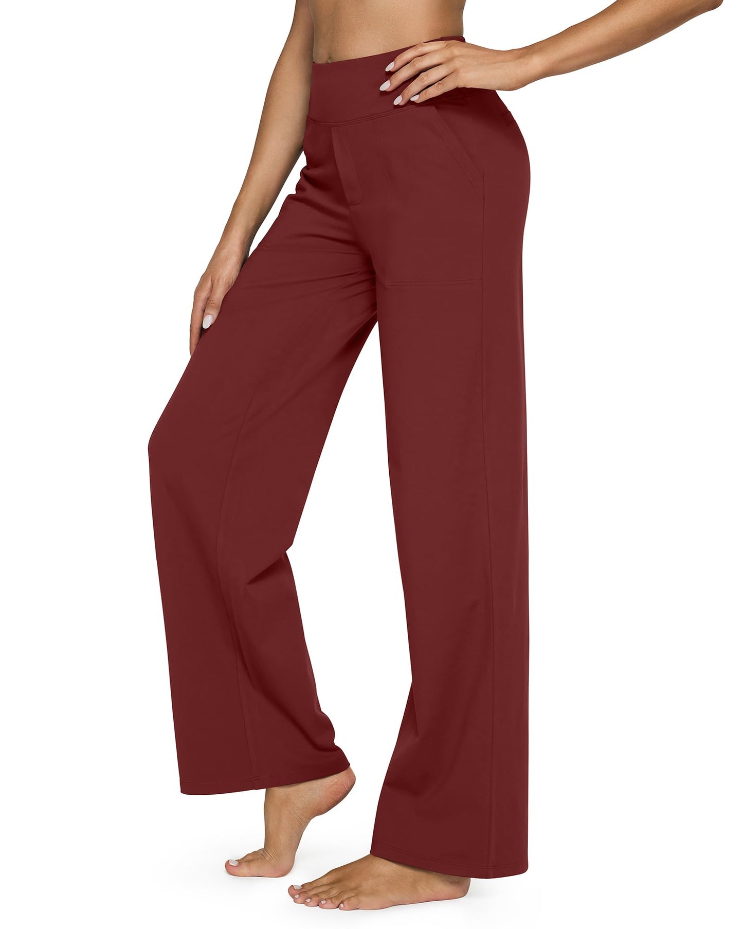 🔥🔥Women's High Waist Stretch Casual Yoga Wide Leg Pants