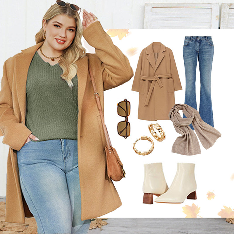 💖✨Women's V Neck Long Sleeve Solid Sweater